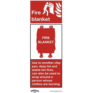 Sealey Safety Sign - Fire Blanket - Rigid Plastic - Pack Of 10 Sealey Safety Sign - Fire Blanket - Rigid Plastic - Pack Of 10