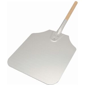 Genware Pizza Peel Aluminium Chrome Wooden Handle Peel 12 X 14" Blade 26" L Genware Pizza Peel Aluminium Chrome Wooden Handle Peel 12 X 14" Blade 26" L