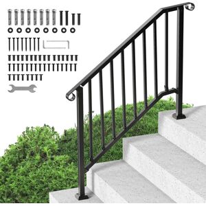 Vevor 3-4 Step Handrails For Outdoor For Seniors Porch Deck Black Retro Arch Vevor 3-4 Step Handrails For Outdoor For Seniors Porch Deck Black Retro Arch