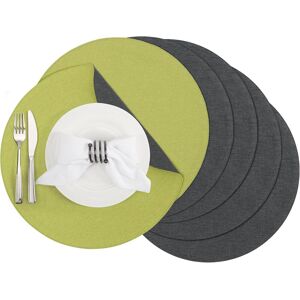 Textile Burlap Linen Placemats Dual-Sided Placemats Set Of 6 Place Mats Non-Slip Textile Burlap Linen Placemats Dual-Sided Placemats Set Of 6 Place Mats Non-Slip