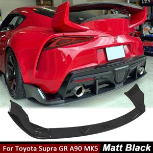 Rio For Toyota Supra Gr A90 Mk5 19-22 Matte Black Rear Bumper Lip Diffuser Splitter Rio For Toyota Supra Gr A90 Mk5 19-22 Matte Black Rear Bumper Lip Diffuser Splitter