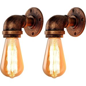 Industrial Wall Lights, Steampunk Pipe Lamps, Brass Vintage Gold Wall Sconce E27 Industrial Wall Lights, Steampunk Pipe Lamps, Brass Vintage Gold Wall Sconce E27