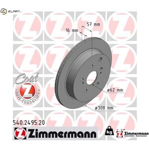 Zimmermann 2x Brake Disc 540.2495.20 For Suzuki Grand/vitara/xl-7/ii/nomade/escudo/suv 2.4l Zimmermann 2x Brake Disc 540.2495.20 For Suzuki Grand/vitara/xl-7/ii/nomade/escudo/suv 2.4l