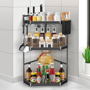 Does Not Apply Kitchen Spice Rack, 3-Tier Corner Spice Shelf, 40×29×60cm Standing Desktop Organ Does Not Apply Kitchen Spice Rack, 3-Tier Corner Spice Shelf, 40×29×60cm Standing Desktop Organ