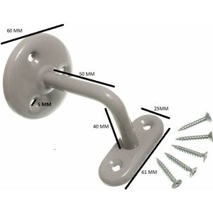 Laser Steel Grey 2.5 inch Stair Rail Bracket - 24 Screws - Auto Parts Laser Steel Grey 2.5 inch Stair Rail Bracket - 24 Screws - Auto Parts