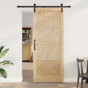 Sliding Door Manual Natural And Black 86 X 211 Cm Vidaxl Sliding Door Manual Natural And Black 86 X 211 Cm Vidaxl