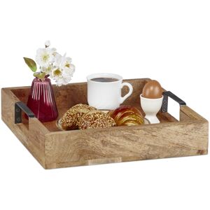 Relaxdays Serving Tray Wooden Platter Natural Lightweight Decorative Tray Mango Wood Tray Relaxdays Serving Tray Wooden Platter Natural Lightweight Decorative Tray Mango Wood Tray