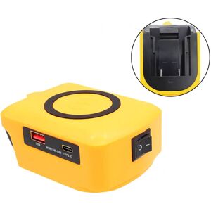 Wireless Charger Adapter With Type-C &usb Charge Ports For Dewalt Li-Ion Battery Wireless Charger Adapter With Type-C &usb Charge Ports For Dewalt Li-Ion Battery