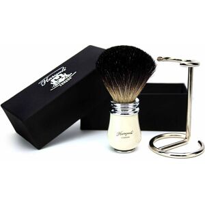 Haryali London Pure Black Badger Hair Shaving Brush & Stand Holder With Metal Handle For Men'S Haryali London Pure Black Badger Hair Shaving Brush & Stand Holder With Metal Handle For Men'S