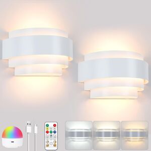 Battery Operated Wall Lights With Rechargable Bulb, Touch & Remote, Wireless Wal Battery Operated Wall Lights With Rechargable Bulb, Touch & Remote, Wireless Wal