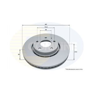 Comline Coated Brake Disc Front Axle To Fit Mazda Cx-5 15-> Comline Coated Brake Disc Front Axle To Fit Mazda Cx-5 15->