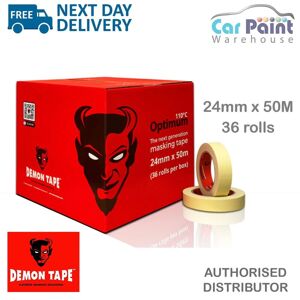Demon Tape Demon 110°c Premium Automotive Masking Tape 1\" / 24mm X 50m 36 Rolls Per Box Demon Tape Demon 110°c Premium Automotive Masking Tape 1\" / 24mm X 50m 36 Rolls Per Box