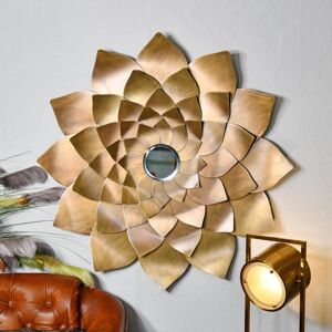 Black Country Metal Works Deluxe Golden Flower Interior Wall Mounted Mirror - 89cm Black Country Metal Works Deluxe Golden Flower Interior Wall Mounted Mirror - 89cm