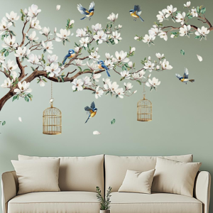 Does Not Apply Magnolia Bird Wall Decals Birdcage Wall Stickers White Flower Decals Stickers Fo Does Not Apply Magnolia Bird Wall Decals Birdcage Wall Stickers White Flower Decals Stickers Fo