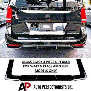 Auto Perfectionists Uk Mercedes V Class Viano Vito W447 Mk3 Gloss Black Rear Valance Diffuser 2014-22 Auto Perfectionists Uk Mercedes V Class Viano Vito W447 Mk3 Gloss Black Rear Valance Diffuser 2014-22