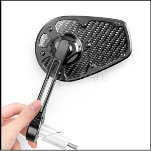 Kiwav Bar End Mirror Carbon Fibre Thin Sleek Mambax X1pce For 7/8\" ~ 1-1/4\" Hollow Bar Kiwav Bar End Mirror Carbon Fibre Thin Sleek Mambax X1pce For 7/8\" ~ 1-1/4\" Hollow Bar