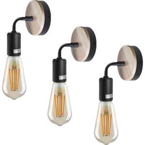 Does Not Apply Vintage Wall Lights Industrial Wooden And Metal Wall Lamp Wall-Mounted E27 60w M Does Not Apply Vintage Wall Lights Industrial Wooden And Metal Wall Lamp Wall-Mounted E27 60w M