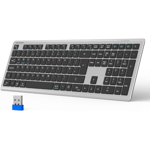 TeckNet Online Wireless Keyboard, Rechargeable 2.4ghz Usb Bluetooth Keyboard For 4 Slim TeckNet Online Wireless Keyboard, Rechargeable 2.4ghz Usb Bluetooth Keyboard For 4 Slim