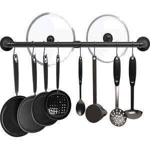 31 Inch Wall Mounted Pot Rack, Industrial Utensils Wall Hanger Iron Pipe Kitchen 31 Inch Wall Mounted Pot Rack, Industrial Utensils Wall Hanger Iron Pipe Kitchen