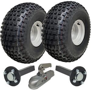 Parnells 22x11.00-8 Knobby Atv Quad Trailer Kit Wheels, Axles, Cast Hitch Capacity 310kgs Parnells 22x11.00-8 Knobby Atv Quad Trailer Kit Wheels, Axles, Cast Hitch Capacity 310kgs