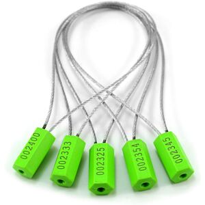 Cocolele 50pcs Numbered Security Cable Seals Tamper Proof Steel Wire Cable Tags Pull-Tit Cocolele 50pcs Numbered Security Cable Seals Tamper Proof Steel Wire Cable Tags Pull-Tit