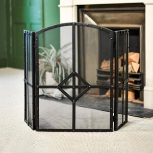 Black Country Metal Works “inglewick Burrows” Gothic Black Three Fold Fire Guard Fireplace Screen Black Country Metal Works “inglewick Burrows” Gothic Black Three Fold Fire Guard Fireplace Screen