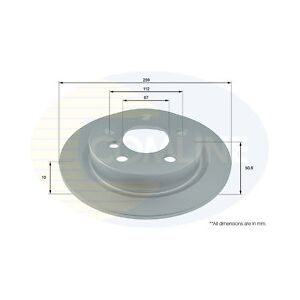 Comline Coated Brake Disc Rear Axle To Fit Mini Mini 13->, Mini Clubman 15-> Comline Coated Brake Disc Rear Axle To Fit Mini Mini 13->, Mini Clubman 15->