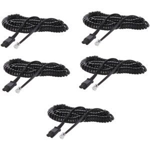 Plantronics 26716-01 U10 3m Headset Amplifier Coil Cord Plug Cable -5 Pack Plantronics 26716-01 U10 3m Headset Amplifier Coil Cord Plug Cable -5 Pack