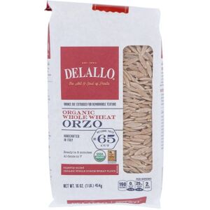Pasta Whlwht Orzo Org Case Of 12 X 16 Oz By Delallo Pasta Whlwht Orzo Org Case Of 12 X 16 Oz By Delallo