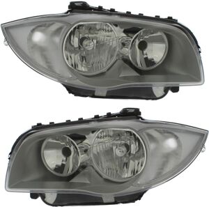 Ace Car Parts Bmw 1 Series E87 2004-2007 Headlights Headlamps Chrome 1 Pair Drivers Passenger Ace Car Parts Bmw 1 Series E87 2004-2007 Headlights Headlamps Chrome 1 Pair Drivers Passenger