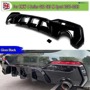 Rear Diffuser Lip Valance For Bmw 4 Series G22 G23 M Sport Gloss Black 2020+ Rear Diffuser Lip Valance For Bmw 4 Series G22 G23 M Sport Gloss Black 2020+
