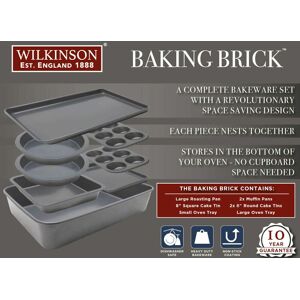 Wilkinson 1888 Baking Brick Nesting Non-Stick Bakeware Set Roasting Cake Oven Wilkinson 1888 Baking Brick Nesting Non-Stick Bakeware Set Roasting Cake Oven