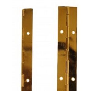 Onestopdiy New 24 X Piano Hinges Brass Plated Steel 300mm X 32mm ( 12 Inch X 1.25 Inch ) - Onestopdiy New 24 X Piano Hinges Brass Plated Steel 300mm X 32mm ( 12 Inch X 1.25 Inch ) -
