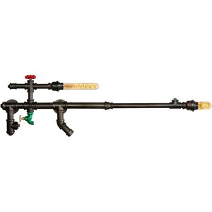 Vintage Double Wall Light Industrial Steampunk Iron Rustic Water Pipe Tap Gun Sh Vintage Double Wall Light Industrial Steampunk Iron Rustic Water Pipe Tap Gun Sh