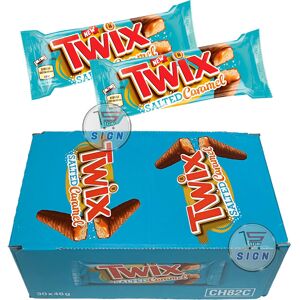 Twix Salted Caramel Chocolate Biscuit Twin Bars Full Box 30 X 46g Christmas Gift Twix Salted Caramel Chocolate Biscuit Twin Bars Full Box 30 X 46g Christmas Gift