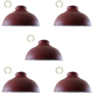 Ledsone 5 Pack Vintage Curvy Shape Burgundy Lamp Shade Easy Fit E27 Base Screw Type Ledsone 5 Pack Vintage Curvy Shape Burgundy Lamp Shade Easy Fit E27 Base Screw Type
