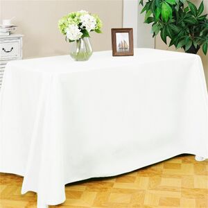Time To Sparkle 10pcs 60 X 84 Inch (Rectangle) White Polyester Tablecloths Cover Time To Sparkle 10pcs 60 X 84 Inch (Rectangle) White Polyester Tablecloths Cover