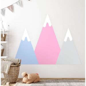 Coloray Room Decoration Decal Stickers Kids Pastel Mountain Peaks With Snow-Capped Peaks Coloray Room Decoration Decal Stickers Kids Pastel Mountain Peaks With Snow-Capped Peaks