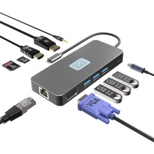 Mmobiel Usb-C Hub To 3x Usb 3.2, Sd/tf Card Reader,– 11-In-1 Usb Hub - Triple Display Mmobiel Usb-C Hub To 3x Usb 3.2, Sd/tf Card Reader,– 11-In-1 Usb Hub - Triple Display