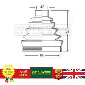 First Line Cv Joint Boot Kit For Abarth Ritmo Alfa Romeo 145 146 147 46429633 First Line Cv Joint Boot Kit For Abarth Ritmo Alfa Romeo 145 146 147 46429633