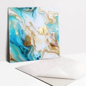 Tulup Pvc Peel & Stick Kitchen Wall Decorative Tiles Floor Blue Marble And Gold 30x30 Tulup Pvc Peel & Stick Kitchen Wall Decorative Tiles Floor Blue Marble And Gold 30x30