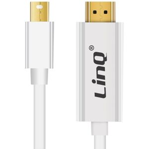 LinQ White Mini DisplayPort to HDMI Cable - 1.8m LinQ White Mini DisplayPort to HDMI Cable - 1.8m