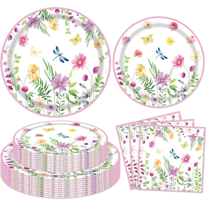 Does Not Apply 120 Pack Wildflower Party Supplies Floral Paper Plates And Napkins Spring Floral Does Not Apply 120 Pack Wildflower Party Supplies Floral Paper Plates And Napkins Spring Floral