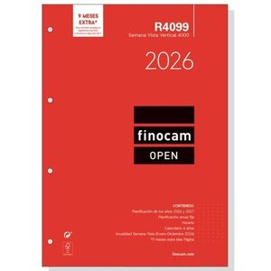 Diary Refill Finocam Open R4099 A4 2026 21 X 29,7 Cm Diary Refill Finocam Open R4099 A4 2026 21 X 29,7 Cm