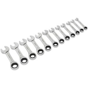 Thatcable 12pc Stubby Short Ratchet Combination Spanner Set 12 Point Metric Ring Open Head Thatcable 12pc Stubby Short Ratchet Combination Spanner Set 12 Point Metric Ring Open Head
