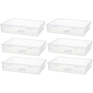 Sodial 3x(6 Pcs 7in X 9in X 2in Plastic Storage Box With Lid Multipurpose Craft4849 Sodial 3x(6 Pcs 7in X 9in X 2in Plastic Storage Box With Lid Multipurpose Craft4849