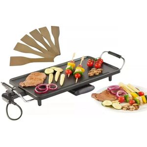 Garden Mile Large Teppanyaki Table Top Grill Griddle Camping Caravan 6 Wooden Spatulas Garden Mile Large Teppanyaki Table Top Grill Griddle Camping Caravan 6 Wooden Spatulas
