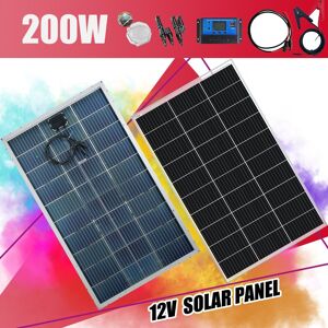 Saronic Bifacial 12v 200w 195w Mono Solar Panel Kit For Home Campervan Caravan Saronic Bifacial 12v 200w 195w Mono Solar Panel Kit For Home Campervan Caravan