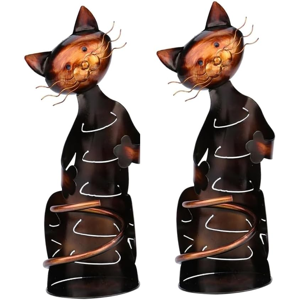Does Not Apply 2pcs Rack Cat Shaped Wine Holder Cat Wine Bottle Holder Sculpture Stand Metal De Does Not Apply 2pcs Rack Cat Shaped Wine Holder Cat Wine Bottle Holder Sculpture Stand Metal De