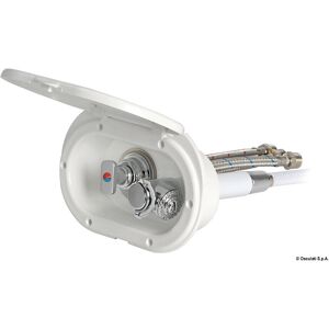 Osculati Deck Shower For Boats Shower Box Oval With Mixer Push Button Shower White Osculati Deck Shower For Boats Shower Box Oval With Mixer Push Button Shower White
